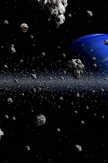 Астероиды солнечной системы. Картинка