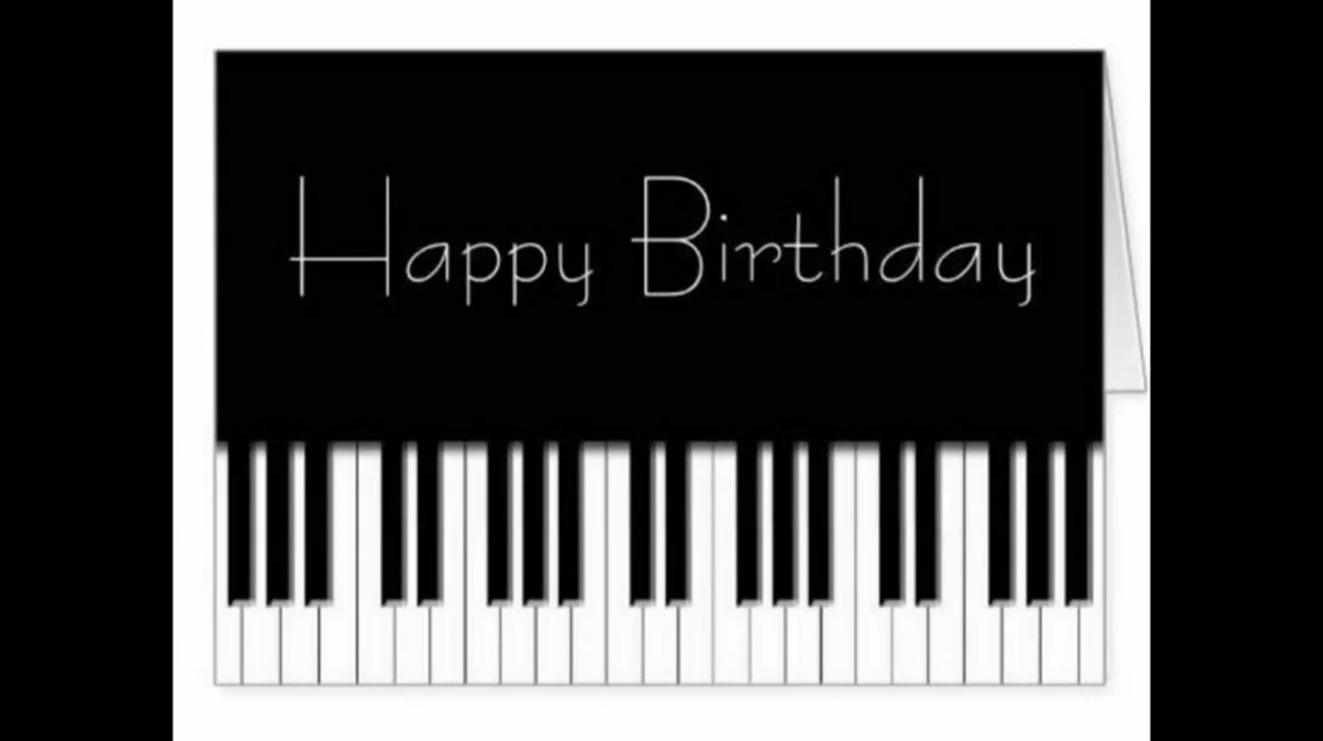 Открытки с днем рождения с фортепиано. Красивая картинка
